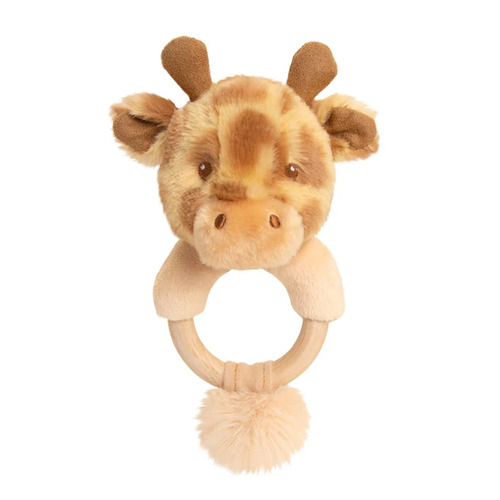 Keeleco 100% Recycled 14cm Girafffe Ring Rattle 9046