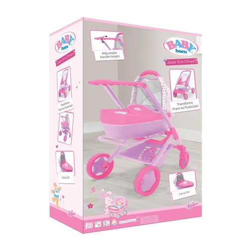 Baby Born Junior 3-in-1 Pram