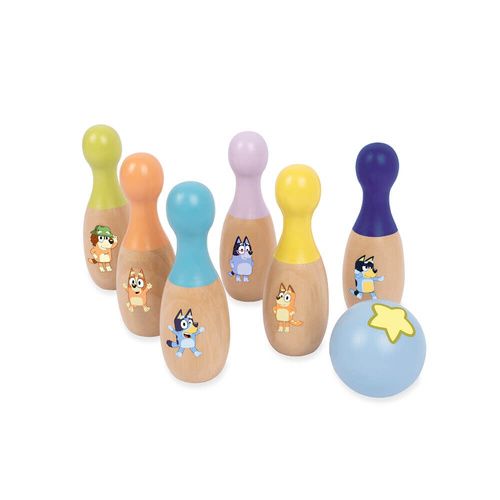 Bluey Wooden Skittle Set BLU265C