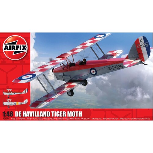 Airfix De Havilland Tiger Moth 1:48 Scale Model Kit 04104