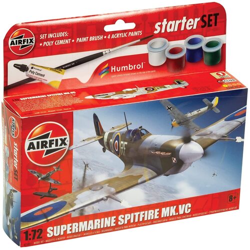 Airfix Supermarine Spitfire Mk. Vc 1:72 Scale Plastic Model Kit inc Paint & Glue 55001