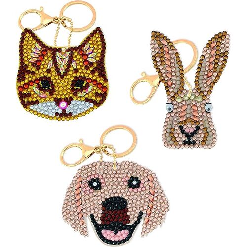 Craft Buddy Crystal Art Keyring Kit - Perfect Pets 9113