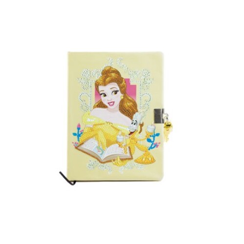 Craft Buddy Crystal Art Secret Diary with Lock Kit - Disney Princess Belle 0458