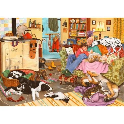 House of Puzzles - Dog Tired 1000pc Puzzle HP0634