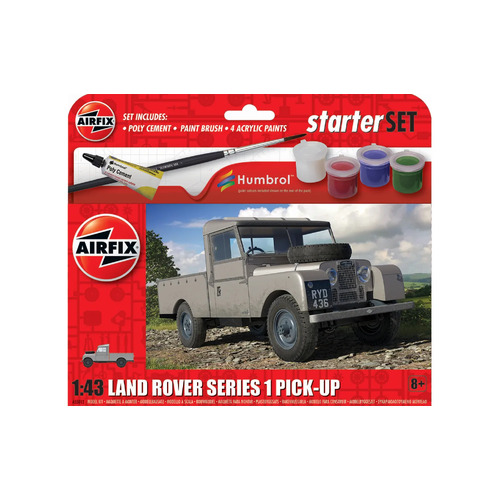 Airfix Starter Set Land Rover Series 1 Pick-Up 1:43 Scale Model Kit A55012