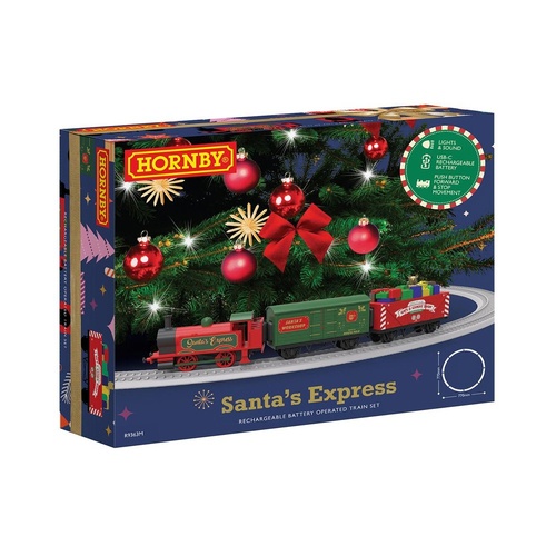 Hornby Santa's Express Rechargeable Battery Operated Train Set R9363M