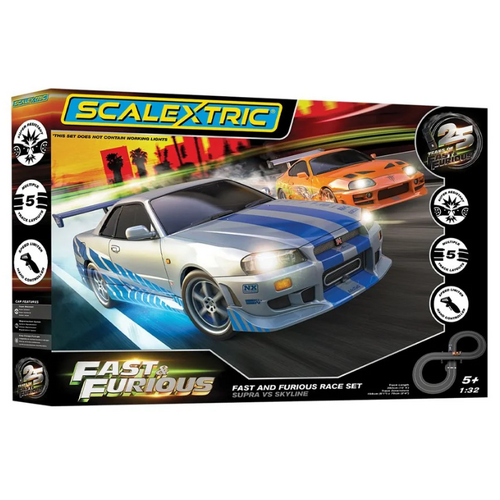Scalextric Fast and Furious 25 Years 1:32 Scale Slot Car Set C1465S