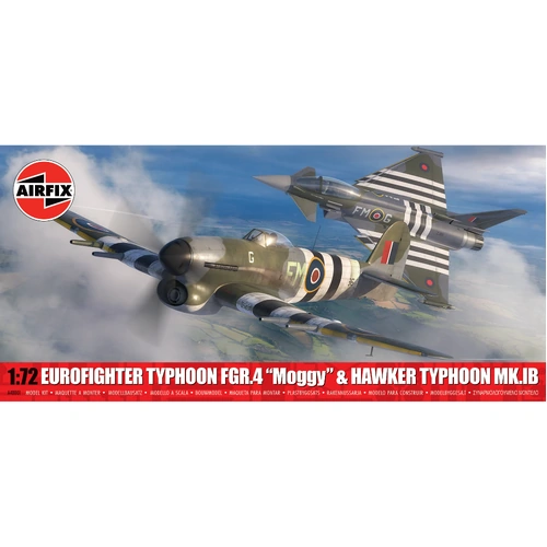 Airfix 1:72 Eurofighter Typhoon FGR.4 "Moggy" & Hawker Mk.IB Model Kit A40001