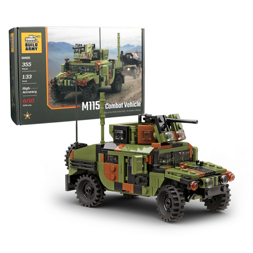 Build Army Humvee M1151 Combat Vehicle 1:33 Scale Building Blocks BAM000
