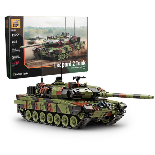 Build Army Leopard 2 Tank German Main Battle Tank 1:33 Scale Building Blocks BAM001