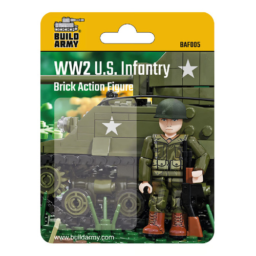 Build Army WW2 US Infantry Soldier Blocks BAF005