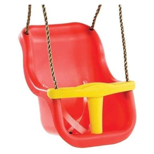 Baby Seat Luxe With Ropes Red/Yellow