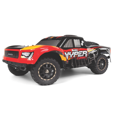 BlackZon Vyper SC Turbo 1:16 Scale 4WD Brushless Short Course Truck - Red/Orange 5402756