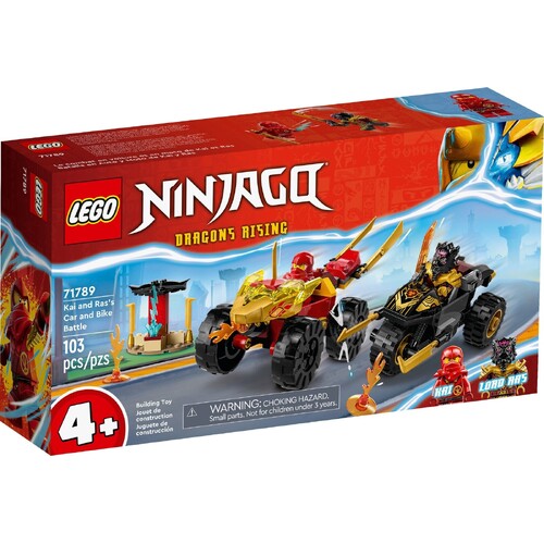 LEGO Ninjago Dragons Rising Kai and Ras's Car and Bike Battle 71789