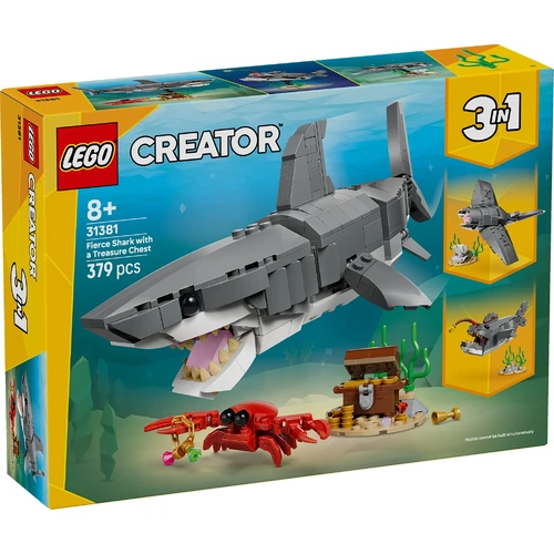 LEGO Creator 3 in 1 Fierce Shark with a Treasure Chest 31381