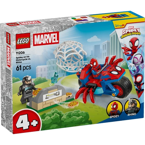 LEGO Marvel Spidey on his Motorcycle vs Rhino 11206