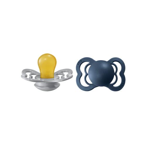 BIBS Dummies Supreme 2pk Colour: Cloud/Steel Size 2 (6+ Months)