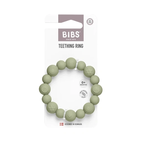 BIBS Teething Ring Beaded [Colour: Sage]