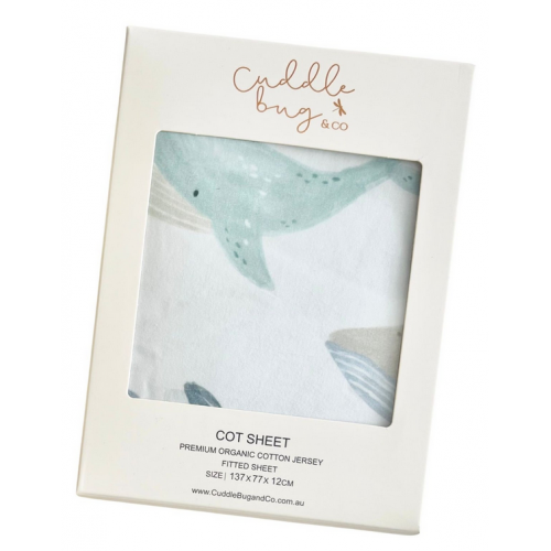 Cuddle Bug & Co - Cot Sheet Whales
