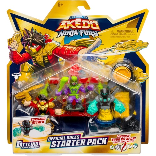 Legends of Akedo Ninja Fury Mini Battling Action Warriors Official Rules Starter Pack 15333