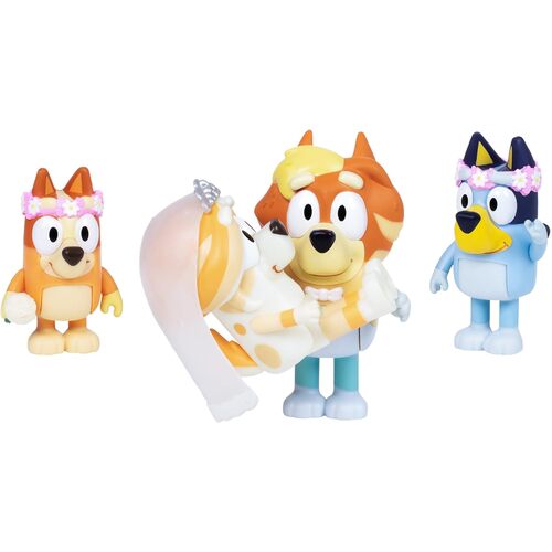 Bluey Wedding Time! 2.5" - 3" Figurines 4 Pack 17590