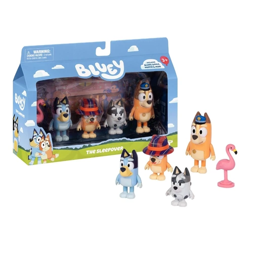 Bluey The Sleepover Figurine 4pk 19296
