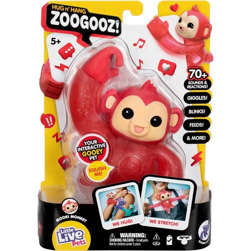 Little Live Pets Hug n' Hang Zoogooz! Mooki Monkey 26478
