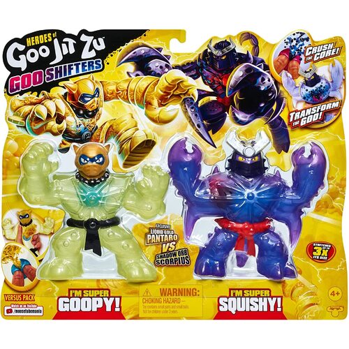 Heroes of Goo Jit Zu Goo Shifters S7 Liquid Gold Pantaro VS Shadow Orb Scorpius 41407