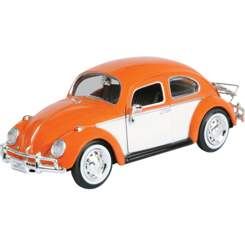 Motor Max 1966 Volkswagen Beetle w/Rear Luggage Rack 1:24 Scale Diecast 79558