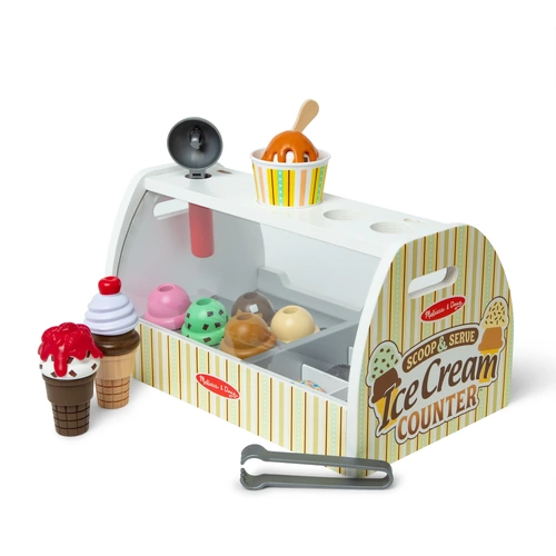 Melissa & Doug Scoop & Serve Wooden Ice Cream Counter MND73043