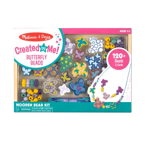 Melissa & Doug Created by Me Butterfly Beads Wooden Bead Kit MND73174