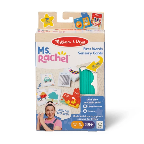 Melissa & Doug Ms. Rachel First Words Sensory Flash Cards MND74477
