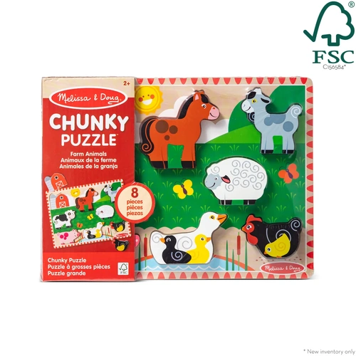 Melissa & Doug Chunky Puzzle Farm Animals MN75129
