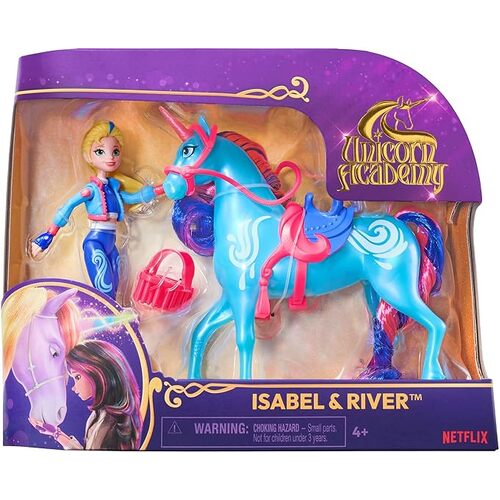 Unicorn Academy Small Doll and Unicorn Set Characters: Isabel & River SM6071175