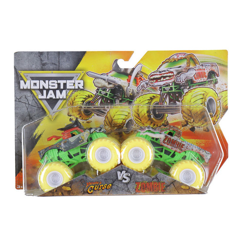 Monster Jam Pirate's Curse Vs Zombie 1:64 Scale Diecast Toy Truck 2pk SM6064128