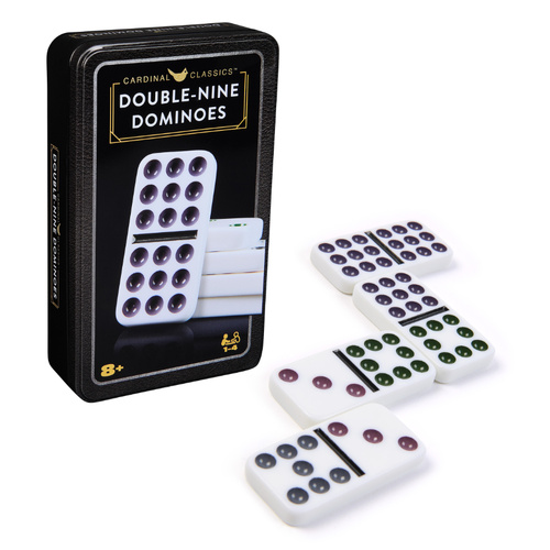 Cardinal Classics Double Nine Coloured Dominoes in Tin ASM6072402