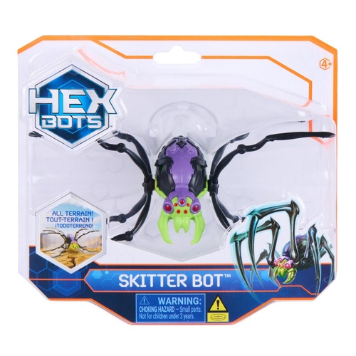 Hex Bots Skitter Bot Robot Spider - Green/Purple SM6072914