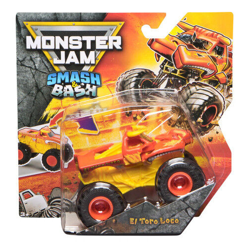 Monster Jam Smash & Bash El Toro Loco 1:64 Scale Diecast Truck SM6072396