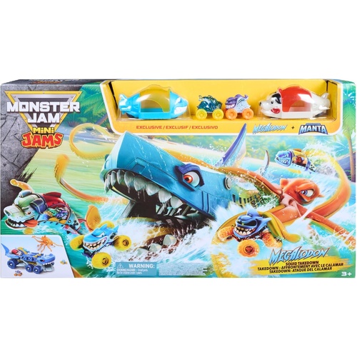 Monster Jam Mini Jams Megalodon Squid Takedown Playset SM6076010