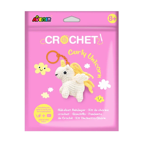 Avenir Crochet Keychain Kit - Curly Unicorn CH251975