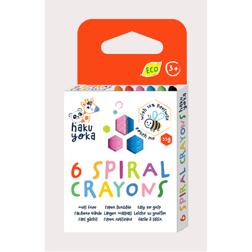 Haku Yoka Spiral Crayons - 6 Pack 3077