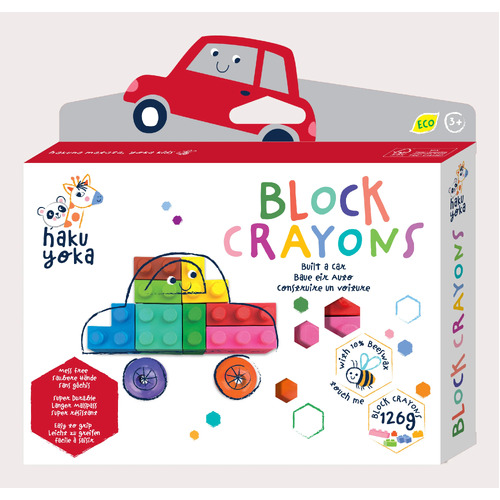 Haku Yoka Block Crayons - Car 3083