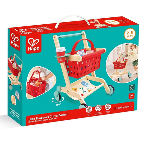 Hape Little Shopper's Cart & Basket 3234