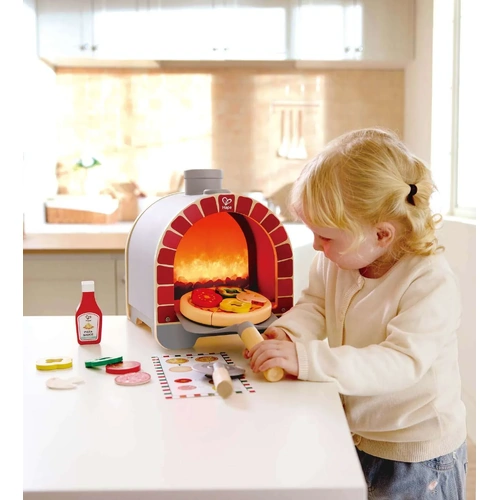 Hape Light & Sizzle Pizza Oven Pretend Play Set E3236