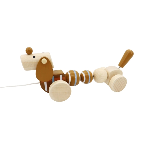 Kaper Kidz Calm & Breezy Wooden Pull-Along Sausage Dog Puppy NG23540