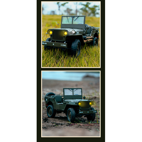 JJRC 1:10 Scale Willy Jeep 4WD R/C Military Crawler - Base Model