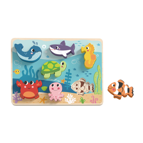 Tooky Toy Wooden Chunky Puzzle  - Marine TK265