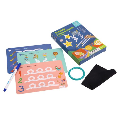 Tooky Toy Tookyland Let's Trace Tracing Lines & Trails Flash Cards LT013