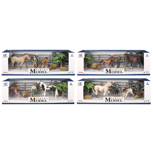 Model Series Farm Animals Horse & Foal with Figure & Accessories Assorted AA172487