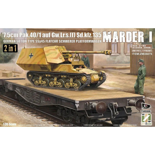 Zimi Model 7.5cm Pak.40/1 auf Gw.Lr.s.(f) Sd.kfz.135 Marder I 1:35 Scale Model Kit ZM35075